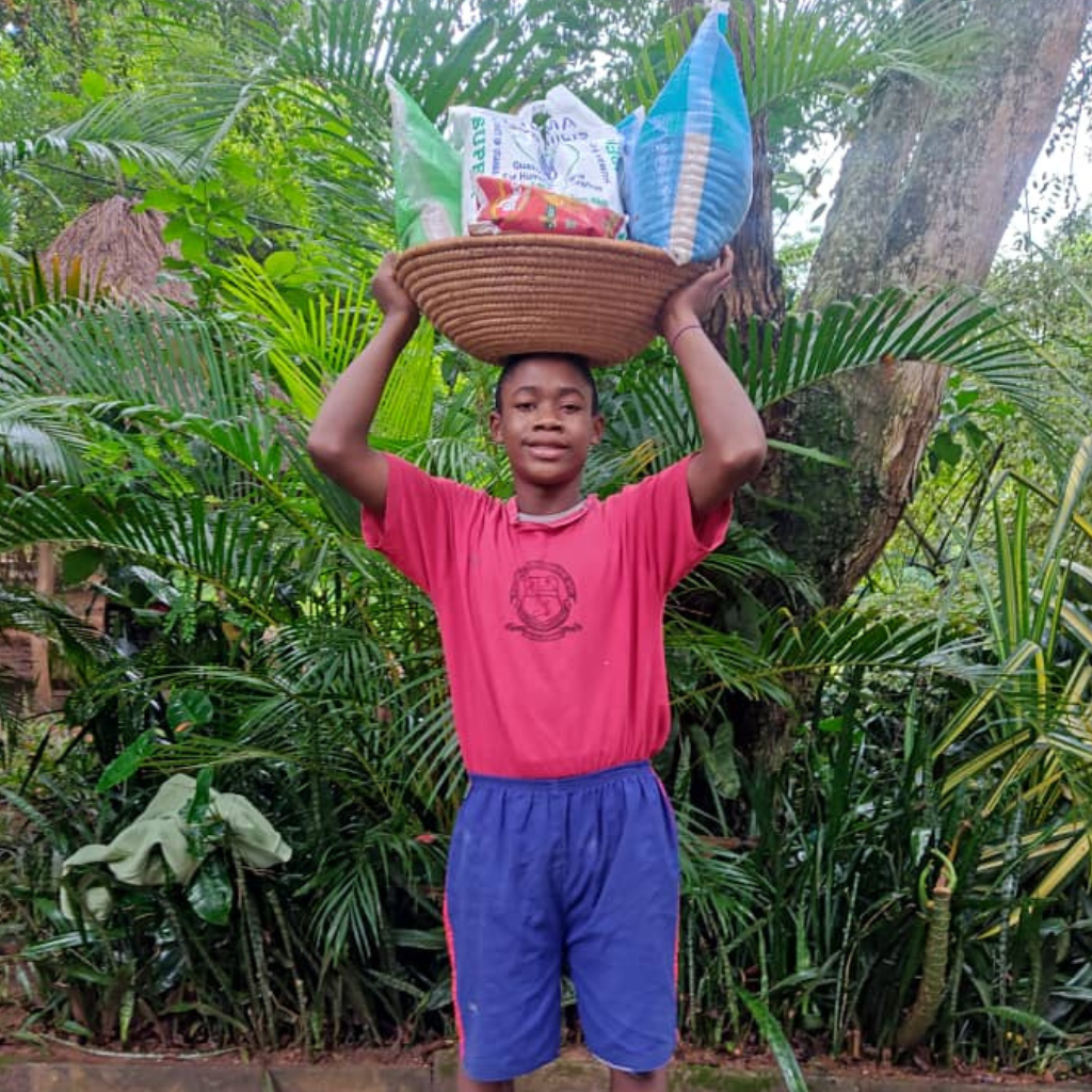 boy with basket